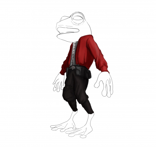 Fast concept art for Ton Frogs. In this tast I needed to make only clothes for an already finihed 3D model
 
 